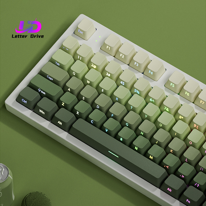 Gaming Accessories Aesthetic - 135 клавишных колпачков Cherry Profile Green