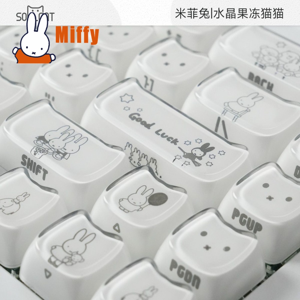 Милые кейкапы Miffy: кристальн – обзор и цена Gaming Accessories Aesthetic